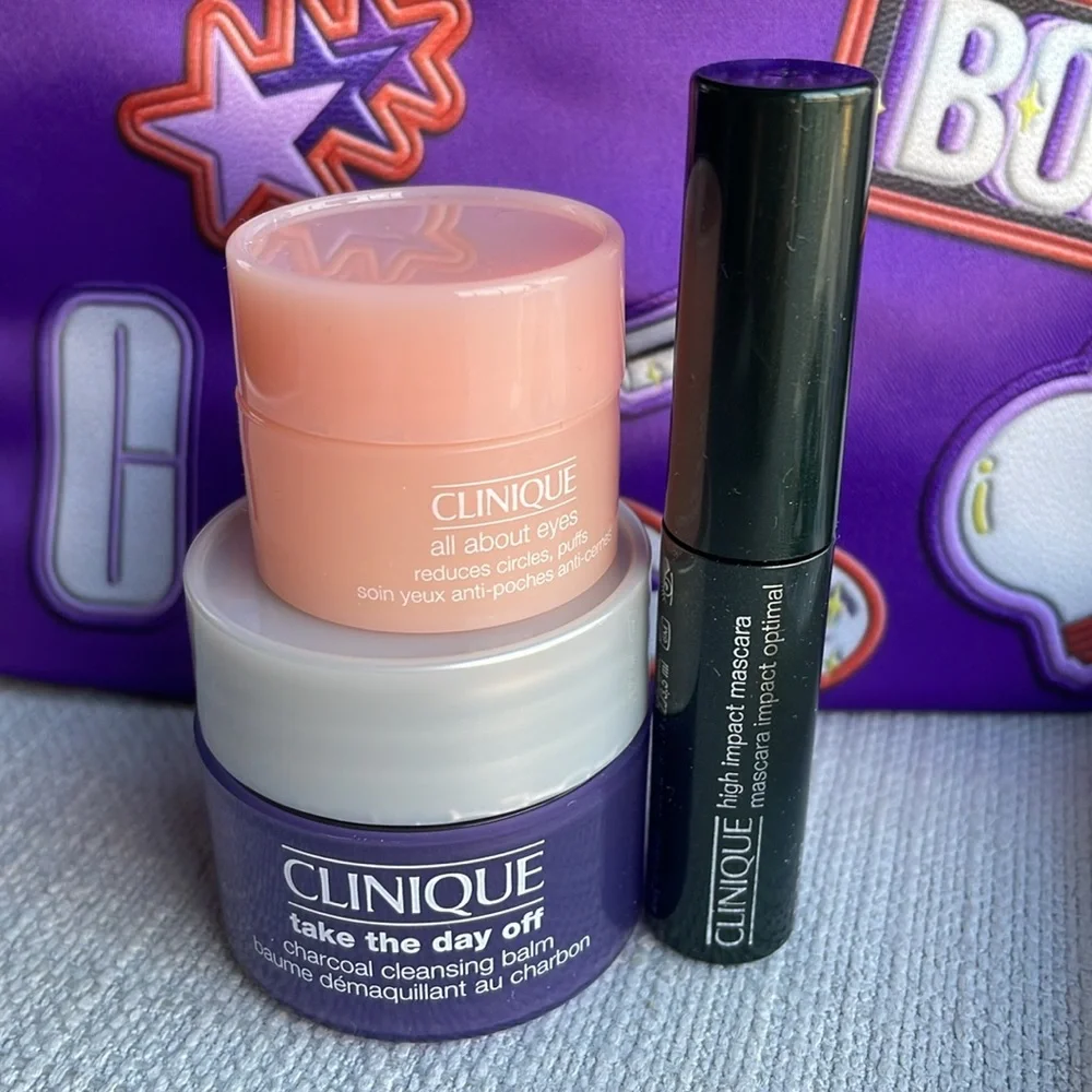 Clinique gift sets with pouch eyeliner eye cream mascara